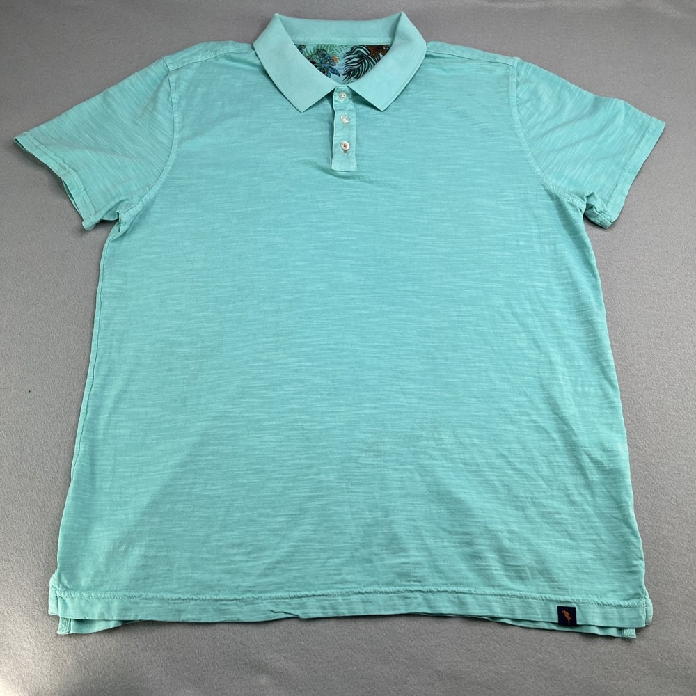 Margaritaville Island Reserve Men's Polo Casual Shirt Men's Large Heather Green